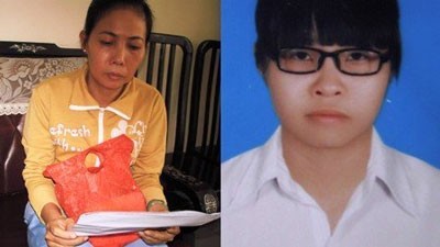 Bà Phan Thị Kim Loan (ảnh trái) đang kêu cứu về sự mất tích bí ẩn của cô con gái Nguyễn Hoàng Kim Ty (ảnh phải)