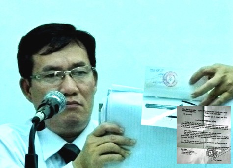 Thẩm phán Võ Văn Hải và bản đính chính gửi VKSND tỉnh Khánh Hòa