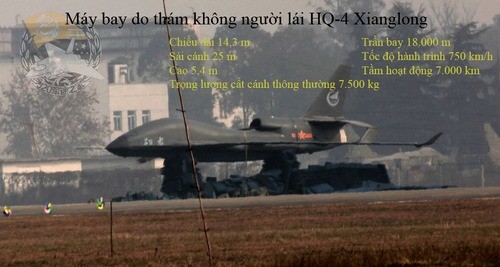 Hình ảnh mới nhất về máy bay do thám không người lái HQ-4 Xianglong của Trung Quốc.