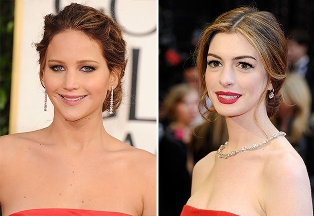 Jennifer Lawrence và Anne Hathaway là hai ngôi sao được chờ đợi trên thảm đỏ Oscar năm nay.