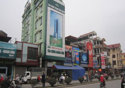 Trụ sở công ty cổ phần Tân Cương Hoàng Bình, đồng thời cũng là nhà riêng của ông Vũ Dương Bình.