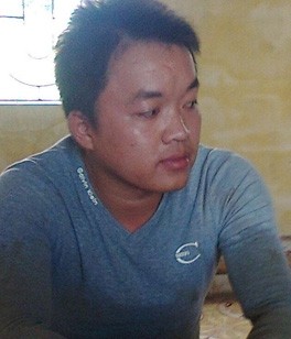Đối tượng Vũ Văn Quỳnh bị bắt giữ tại cơ quan công an.