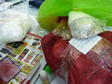 Số ma túy thu giữ tại nhà vợ chồng Nguyễn Thị Hà và Nguyễn Ngọc Dũng