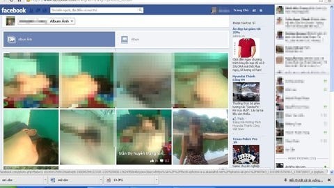Hàng loạt bức ảnh tục tĩu của một cô gái được tung lên Facebook từ gần 1 tuần qua.