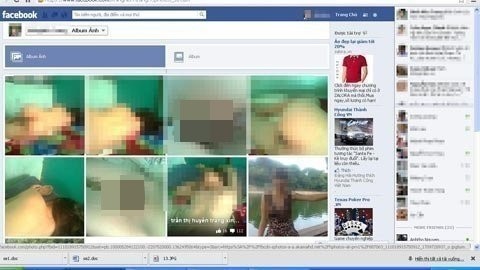 Hàng loạt bức ảnh khỏa thân của cô gái bị tung lên Facebook