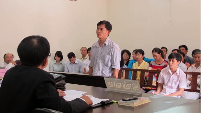 Ông Trần Anh Huy tại phiên tòa - Ảnh: Chi Mai