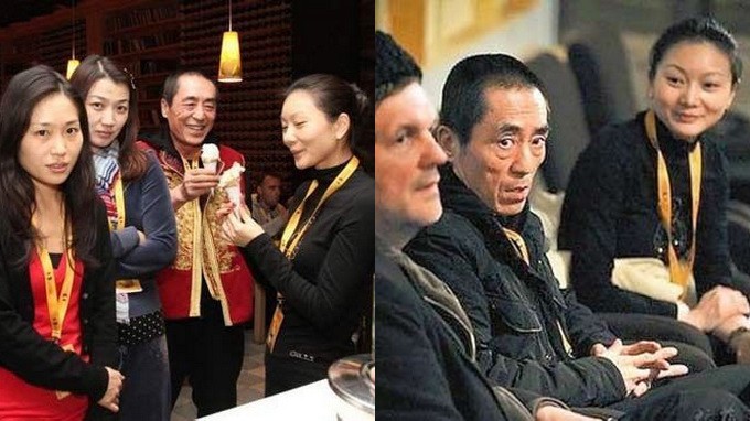 Người phụ nữ có tên Chen Ting (ngoài cùng bên phải) được cho là vợ thứ 2 của Trương Nghệ Mưu - Ảnh: Sina