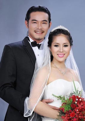 Diễn viên Quách Ngọc Ngoan và vợ Lê Phương.