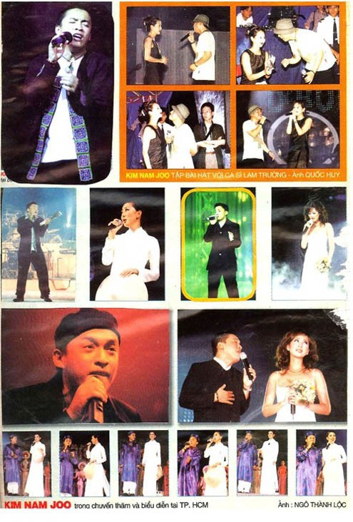 Lam Trường biểu diễn cùng &quot;Đệ nhất mỹ nhân Kbiz&quot; Kim Nam Joo trong chương trình &quot;Sắc màu đêm Sài Gòn&quot; năm 2006.