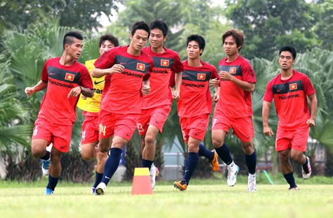 U23 Việt Nam hăng say tập luyện. Ảnh: Quang Minh