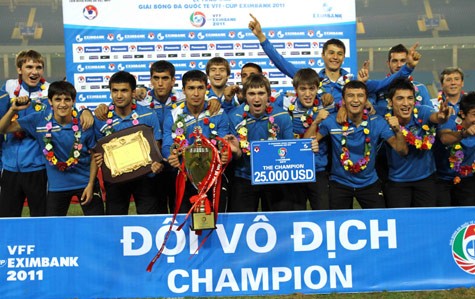 U.23 Uzbekistan lên ngôi vô địch. Ảnh: Quang Minh
