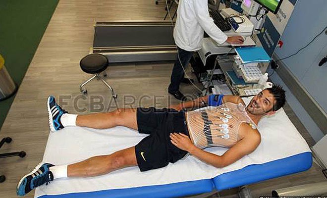 David Villa đang kiểm tra tim. Anh đã bình phục hoàn toàn chấn thương chân trái cuối năm ngoái. Đây là tin rất mừng với CLB cũng như NHM.