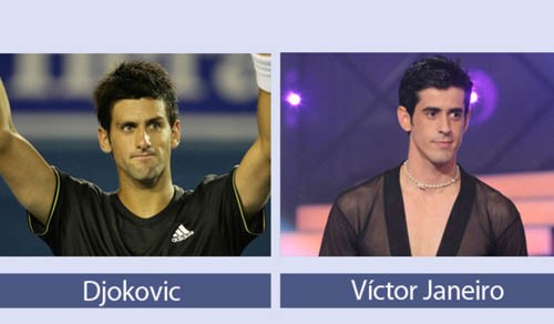 Tay vợt Djokovic và võ sĩ đấu bò người Tây Ban Nha, Victor Janeiro như anh em.