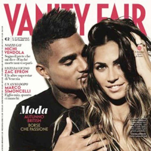 Cặp đôi vừa đồng ý chụp ảnh và chia sẻ chuyện riêng tư trên tạp chí Vanity Fair phiên bản tại Italy cho số báo tháng 9. Trong bộ ảnh, Boateng cởi trần, âu yếm cô người yêu xinh đẹp…