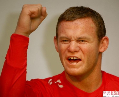 Bức tượng sáp của Rooney trông khá dữ dằn.