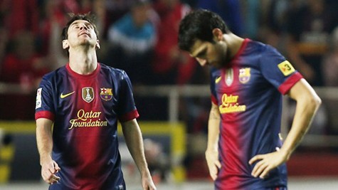 Messi và đồng đội đang trải qua thời điểm khó khăn