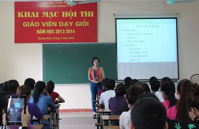Hội thi giáo viên dạy giỏi tỉnh Quảng Ninh. ảnh: Báo Quảng Ninh.