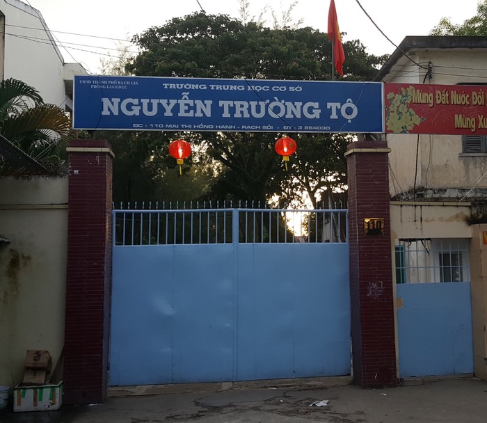 Trường Trung học cơ sở Nguyễn Trường Tộ (tỉnh Kiên Giang). Ảnh: CTV cung cấp