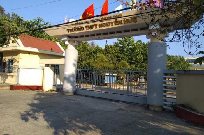 Trường Trung học phổ thông Nguyễn Huệ nơi em mẫn theo học (Ảnh CTV)