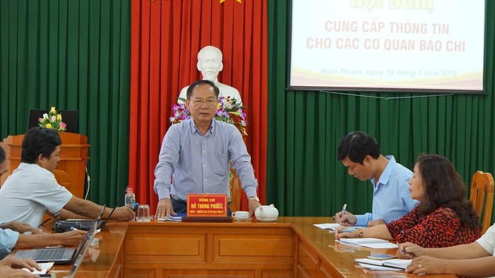 Buổi họp báo tại Bình Thuận (Ảnh tác giả)