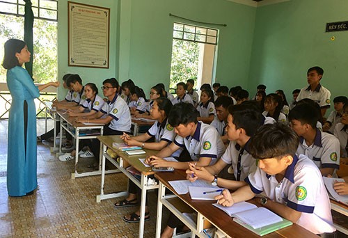 Trường THPT Nguyễn Văn Linh đang ôn tập kỳ thi THPT quốc gia năm 2019 (Ảnh Báo Bình Thuận)