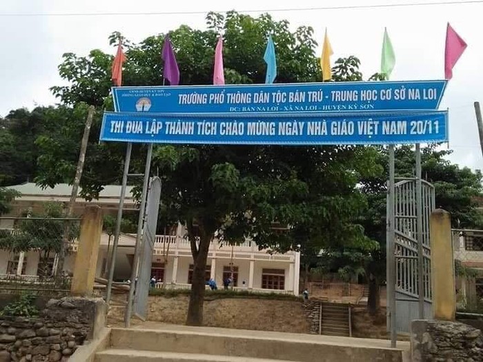 Trường Phổ thông dân tộc bán trú – Trung học cơ sở Na Loi huyện Kỳ Sơn tỉnh Nghệ An (Ảnh CTV)