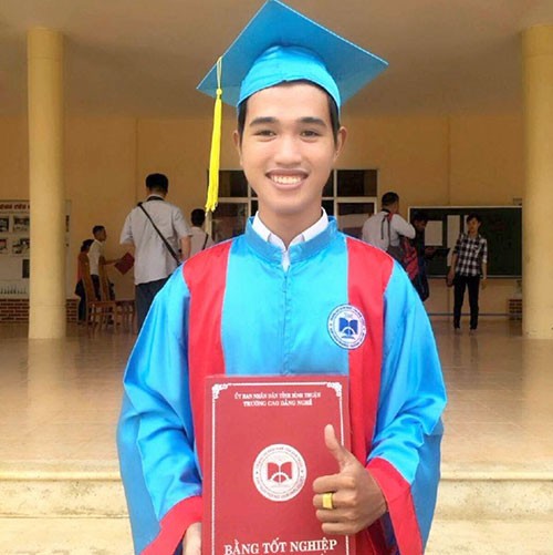 Hồ Văn Hiếu tốt nghiệp Trường Cao đẳng Nghề Bình Thuận