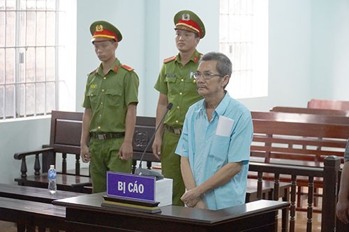Bị cáo Nguyễn Văn Thừa tại phiên xử sơ thẩm ngày 12/9 (Báo Bình Thuận)