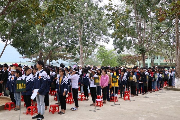 Học sinh Trường Trung học phổ thông Tương Dương 2, tỉnh Nghệ An (Ảnh CTV)