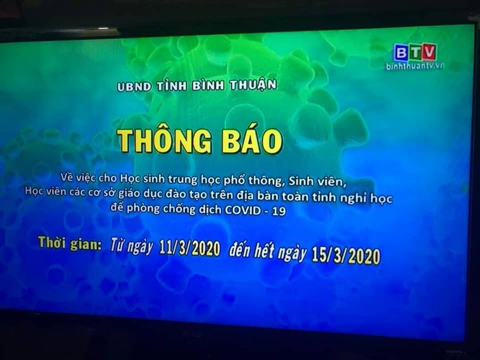 Ảnh chụp từ màn hình của Đài phát thanh và Truyền hình Bình Thuận