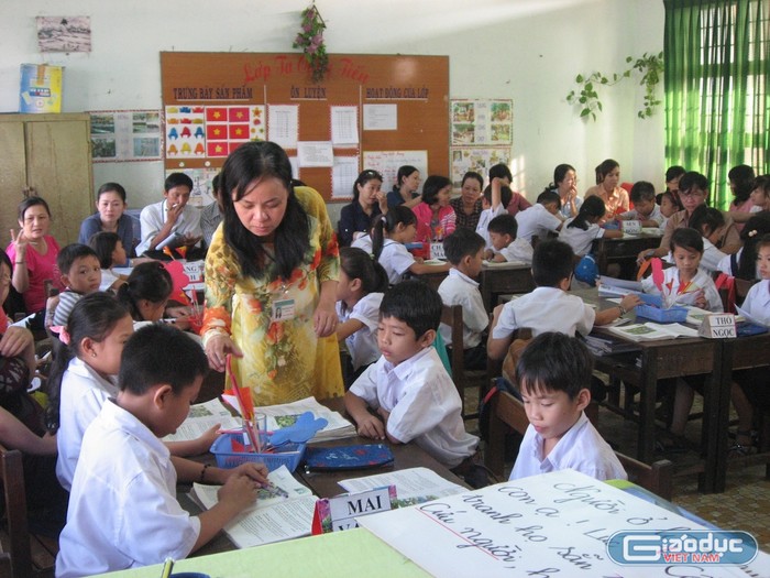 Một tiết dạy VNEN tại Bình Thuận (Ảnh Phan Tuyết)
