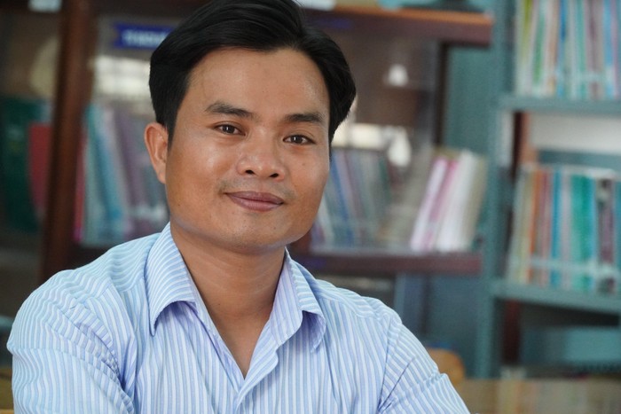 Thầy giáo Võ Văn Cư, giáo viên Trường Trung học Nguyễn Văn Trỗi (Ảnh nhà trường cung cấp)