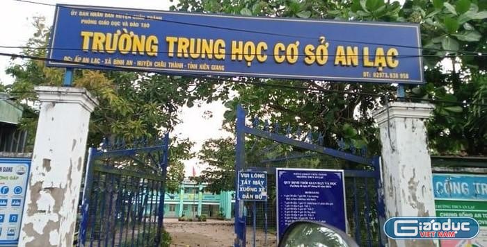 Trường trung học cơ sở An Lạc, huyện Châu Thành, tỉnh Kiên Giang (ảnh: P.L)