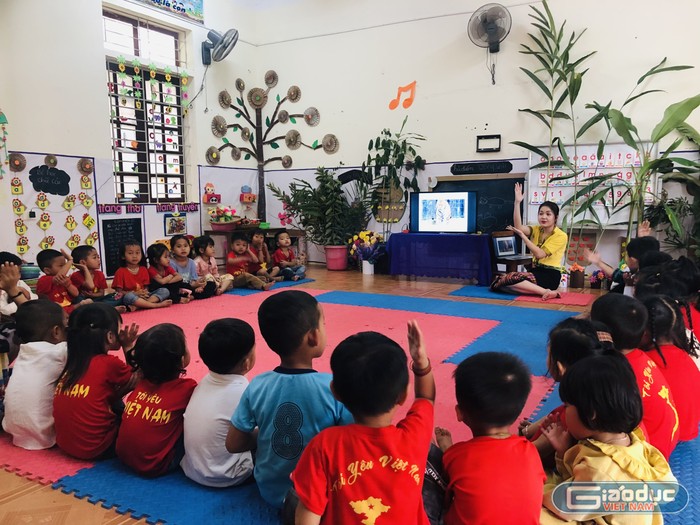 Lớp học mầm non ở Lượng Minh (Ảnh nhà trường cung cấp)