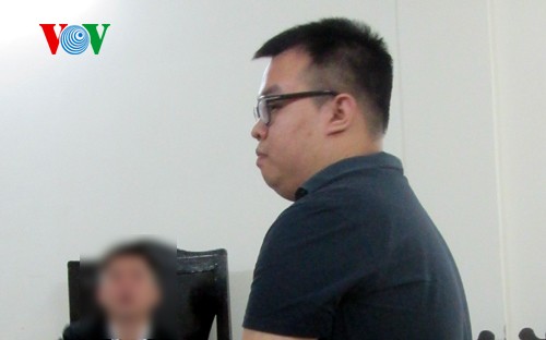 Nguyễn Tiến Anh tại phiên tòa sơ thẩm (Ảnh: VOV)