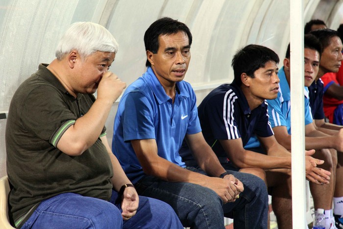 Đã có lúc ông Nguyễn Đức Kiên sắm vai Huấn luyện viên của CLB Hà Nội.(ảnh VSI)