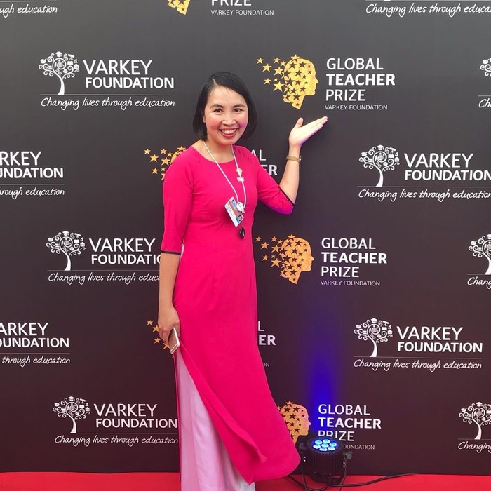Cô giáo Thúy được tổ chức giáo dục Varkey Foundation uy tín vinh danh trong Top 50 giáo viên toàn cầu (Ảnh: NVCC)