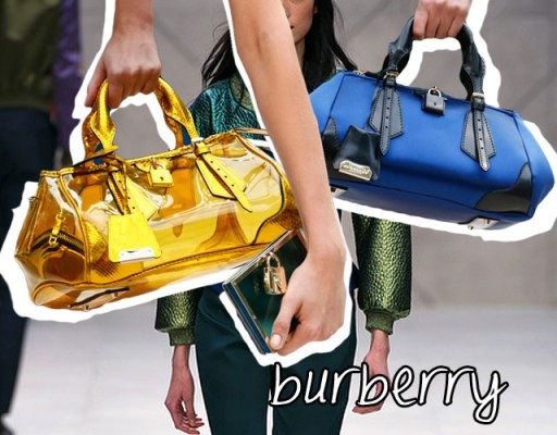 Những chiếc túi của Burberry đầy màu sắc.