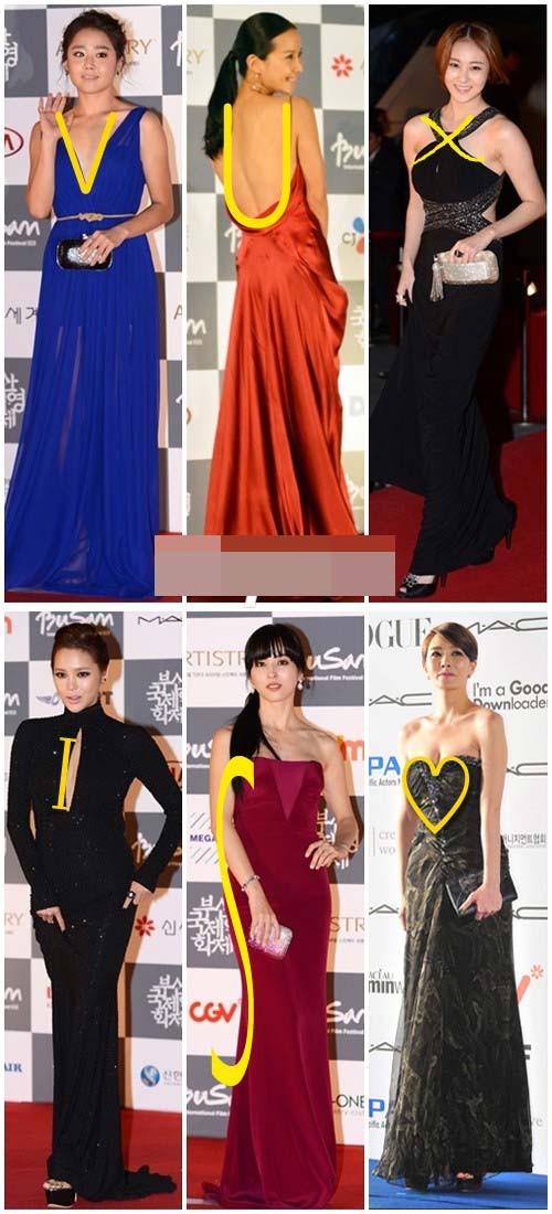 6 dáng váy phổ biến trên thảm đỏ LHP Busan 2012