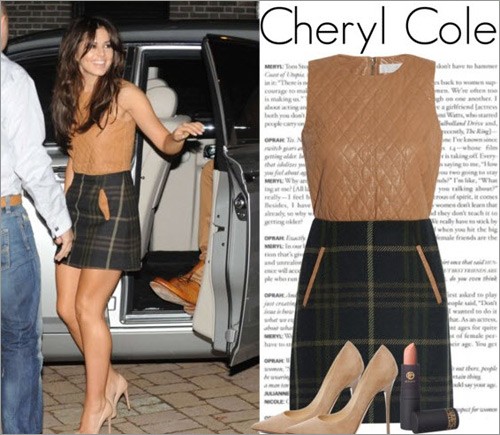 Chiếc váy của Cheryl Cole mang lại cho cô vẻ ngọt ngào và sang trọng