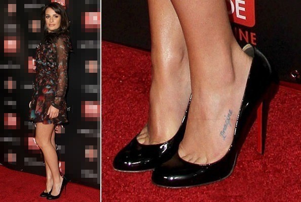 Chắc hẳn nhiều người nghĩ rằng Lea Michele mượn guốc của người khác để cho hợp đôi với chiếc váy này