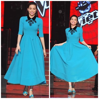 Chiếc váy swing màu xanh biển của Hồ Ngọc Hà khiến bao người mê mẩn trong đêm Liveshow 5