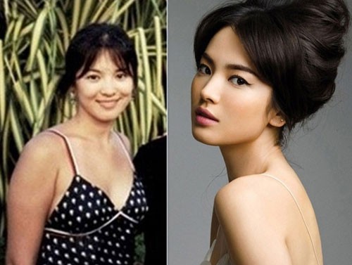 "Người đẹp tự nhiên" Song Hye Kyo cũng khiến fan hốt hoảng bởi sự chênh lệch về cân nặng sau khi gia nhập showbiz.