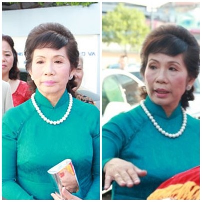 Trong lễ cưới của con trai Nguyễn Đức Hải với con dâu Jennifer Phạm, bà Thanh mặc một chiếc áo cưới màu xanh và chiếc vòng cổ ngọc trai. Tuy nhiên, lần 'xuất hiện' này của bà không được đánh giá cao về nhan sắc và thời trang.