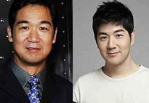 Nam diễn viên Trương Quốc Lập -trái (1955) và nam diễn viên trẻ Hàn Quốc Han Sang-jin (1977).