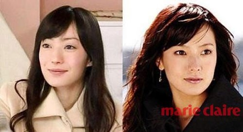 Nữ diễn viên, ca sĩ Miho Kanno (1977) và ngọc nữ Hàn Quốc Kim Hee Sun (phải).