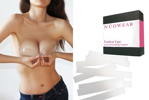 Miếng dán ngực silicon có táp dụng ép chặt và nâng cao ngực thích hợp với kiểu váy khoét lườn