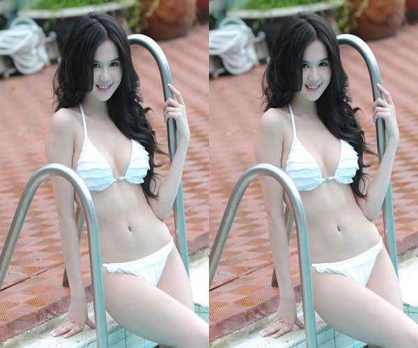 Đầu năm 2011, “nữ hoàng đồ lót” Ngọc Trinh tung ra bộ ảnh bikini nóng bỏng.