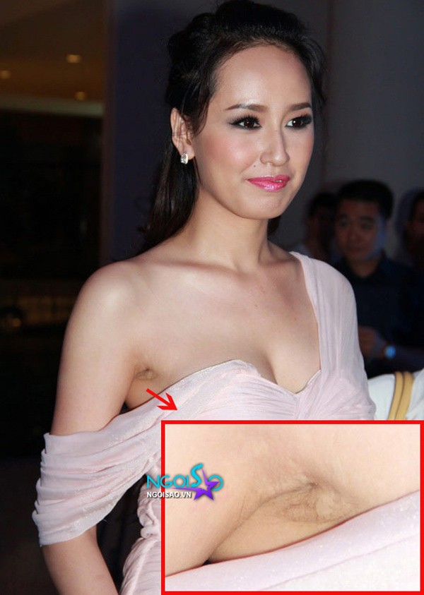 Hoa hậu Mai Phương Thúy cũng mất điểm vì vùng nách kém duyên.