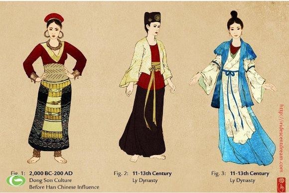 Theo họa sĩ Nancy Duong, văn hóa Đông Sơn (hình 1) là triều đại duy nhất không chịu ảnh hưởng của Trung Hoa.